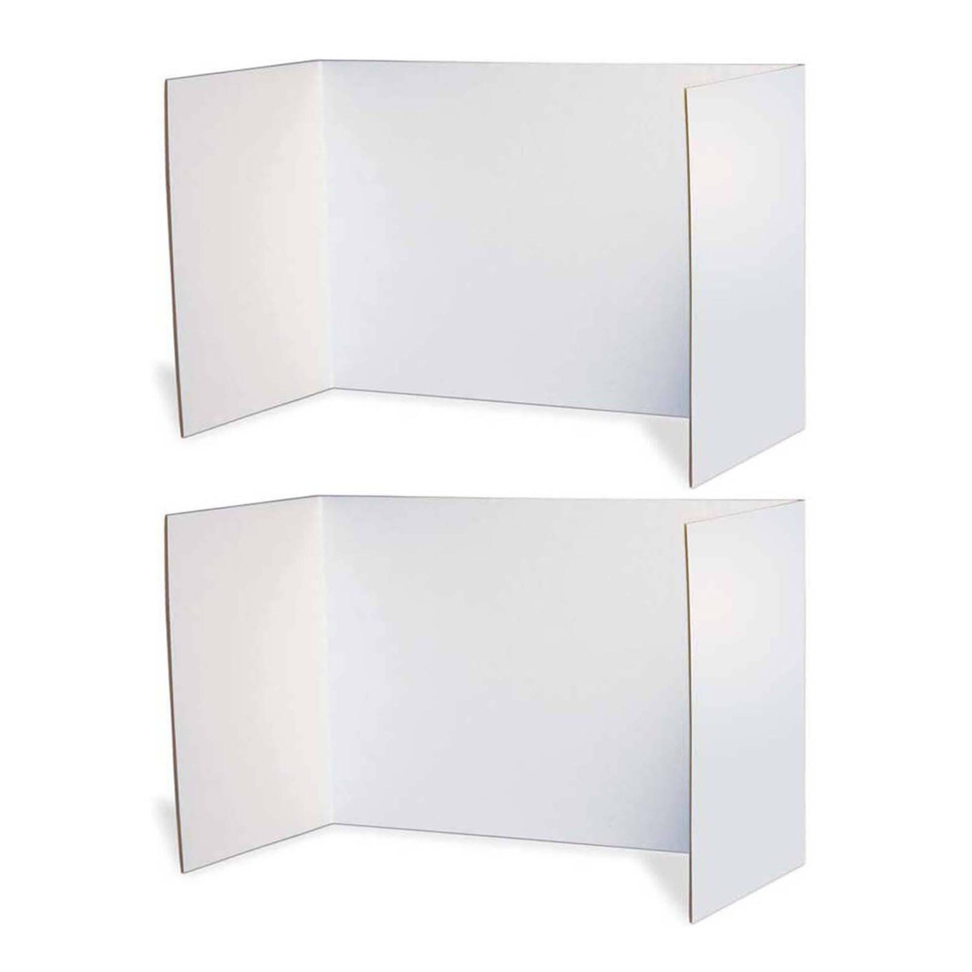 Pacon® 48" x 16" White Privacy Boards, 2 Packs of 4